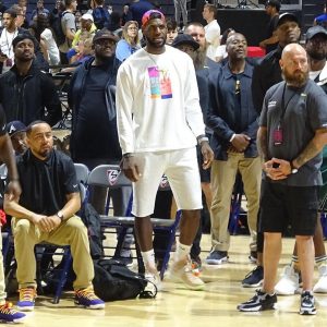 King James in a Nike Yeezy 1 x Nike LeBron 15 ‬ Swipe left for a closer look.
 a...