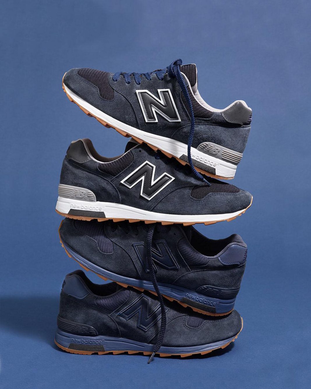 Midnight is here. J.Crew's latest collaboration with New Balance sees a dark nav...
