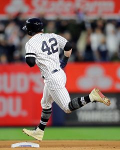 The Yankees’ Clint Frazier put spikes on a pair of Nigel Sylvester x Air Jordan ...