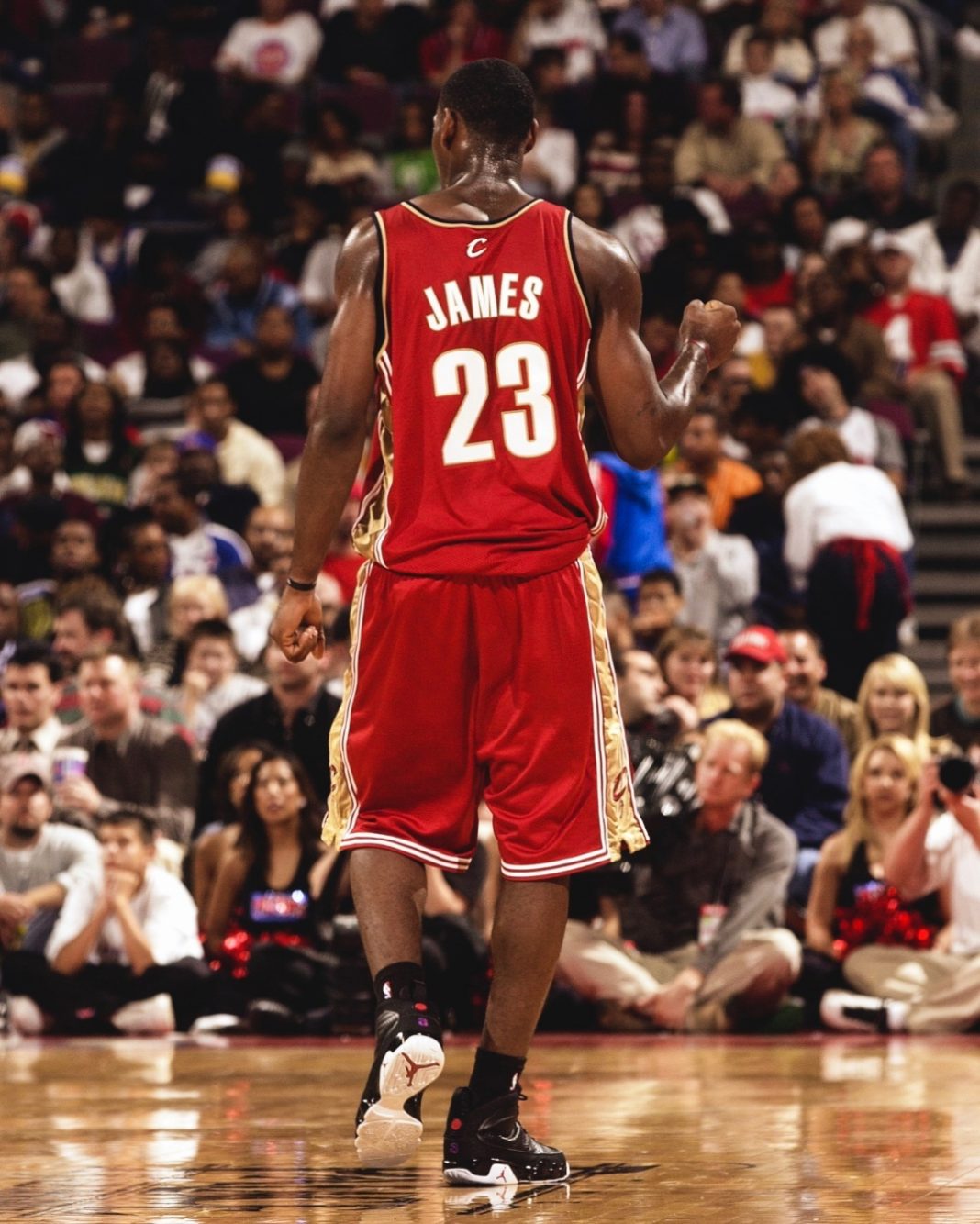 Prior to LeBron James getting his own signature, he laced Air Jordans on court i...