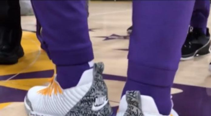 LeBron James pulled out a Kobe Air Jordan 3 inspired Nike LeBron 16 tonight in L...